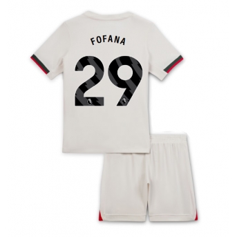 Chelsea Wesley Fofana #29 Echipament de Fotbal Replică 2025-26 Copii Deplasare (+ Șorturi)